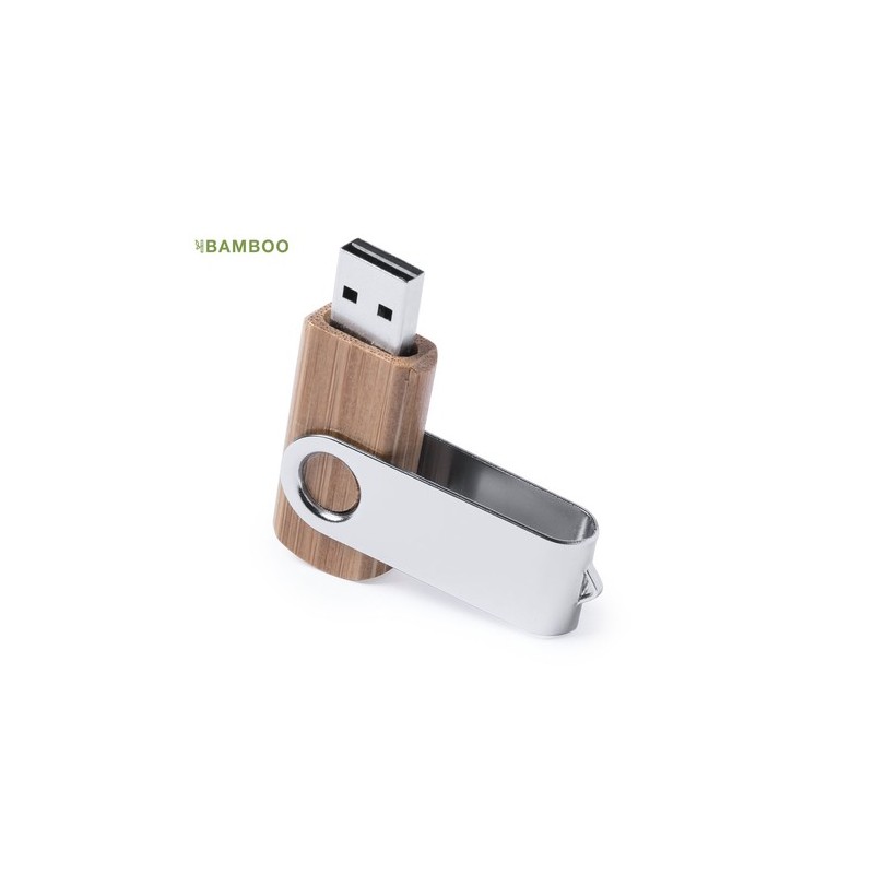 Clé USB Éco-responsable Pratique Personnalisée 16Gb Cetrex Matières : bambou