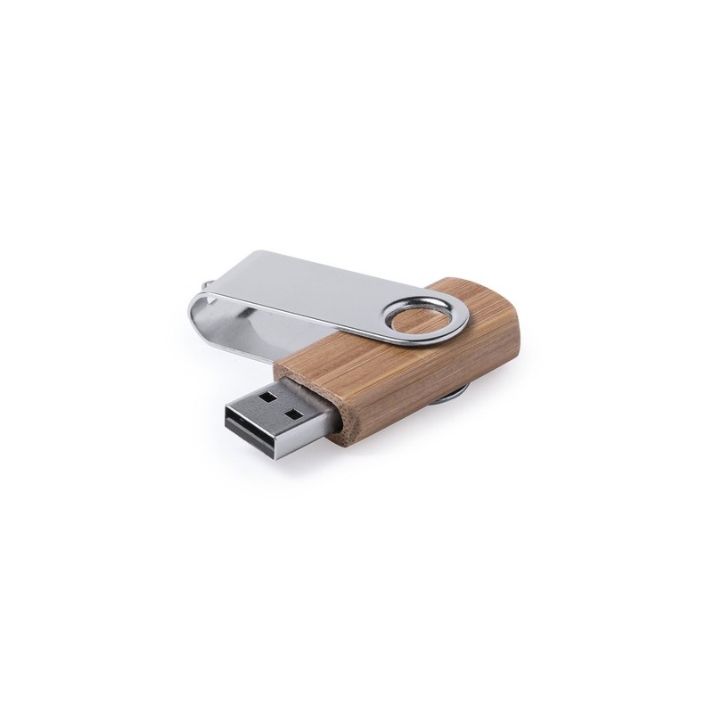 Clé USB Éco-responsable Pratique Personnalisée 16Gb Cetrex Matières : bambou impression haute définition