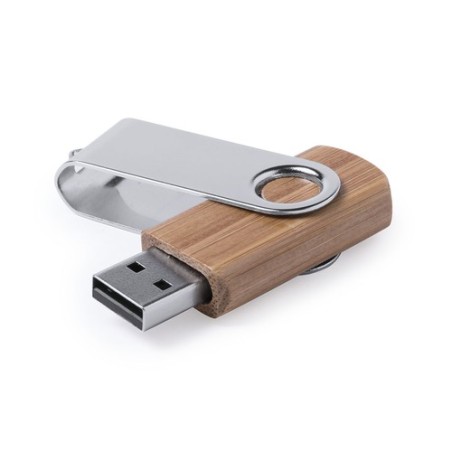 Clé USB Éco-responsable Pratique Personnalisée 16Gb Cetrex Matières : bambou impression haute définition