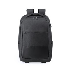 Sac à Dos Trolley Polyvalent et Chic Personnalisé Haltrix Matières : polyester Couleurs : noir