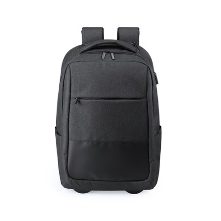 Sac à Dos Trolley Polyvalent et Chic Personnalisé Haltrix Matières : polyester Couleurs : noir