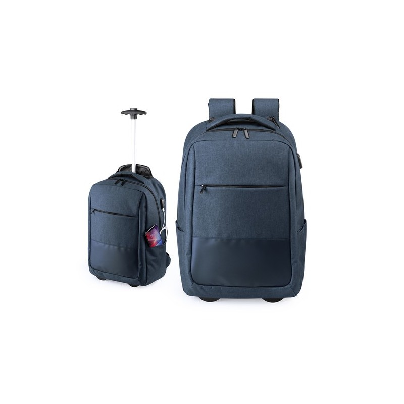 Sac à Dos Trolley Polyvalent et Chic Personnalisé Haltrix Matières : polyester Couleurs : noir objet promo petit budget