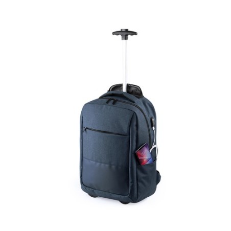 Sac à Dos Trolley Polyvalent et Chic Personnalisé Haltrix Matières : polyester Couleurs : bleu marine impression logo haute qual