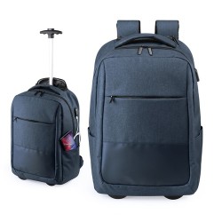 Sac à Dos Trolley Polyvalent et Chic Personnalisé Haltrix Matières : polyester Couleurs : bleu marine personnalisable avec votre