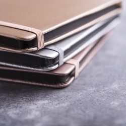 Bloc Notes Personnalisable et Élégant Bodley Matières : PU Couleurs : doré objet promotionnel éco-responsable