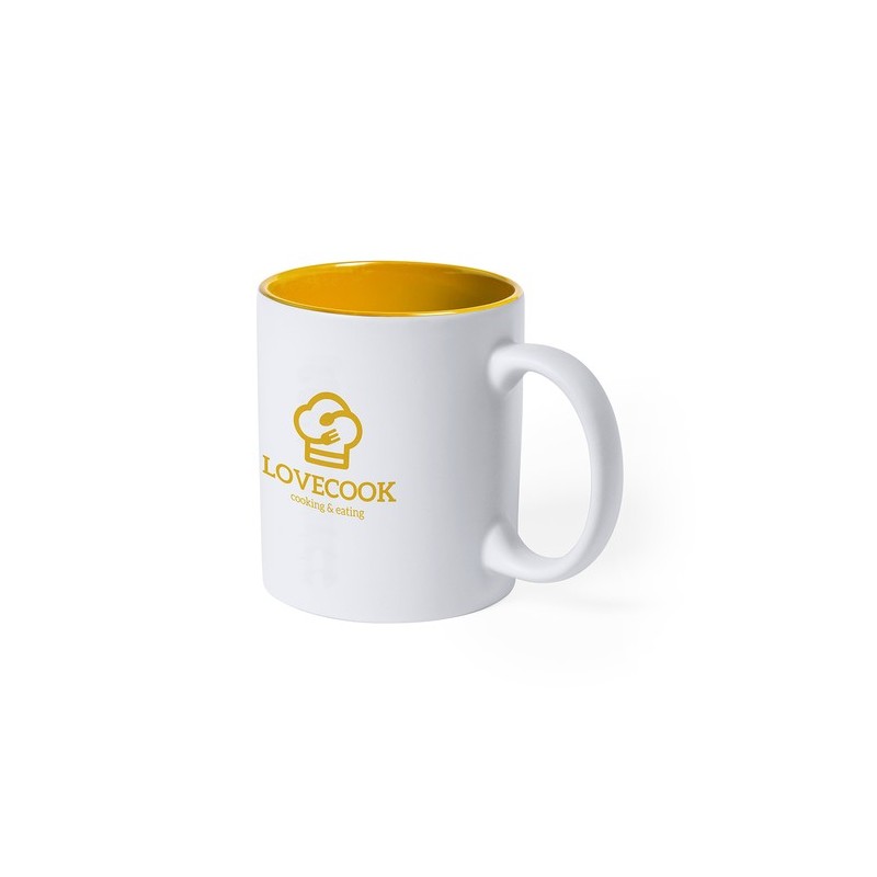 Tasse Personnalisée Éco-responsable pour Cadeau d'Entreprise Kulmer Matières : céramique Couleurs : jaune