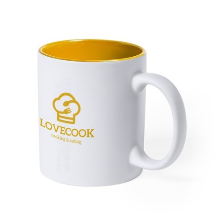 Tasse Personnalisée Éco-responsable pour Cadeau d'Entreprise Kulmer Matières : céramique Couleurs : jaune