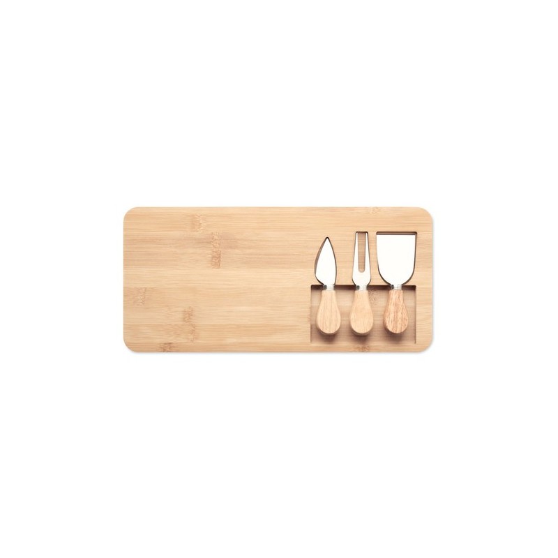 Plateau à fromage personnalisé en bambou pas cher GLENAVY Matières : bambou Couleurs : bois personnalisable avec votre logo