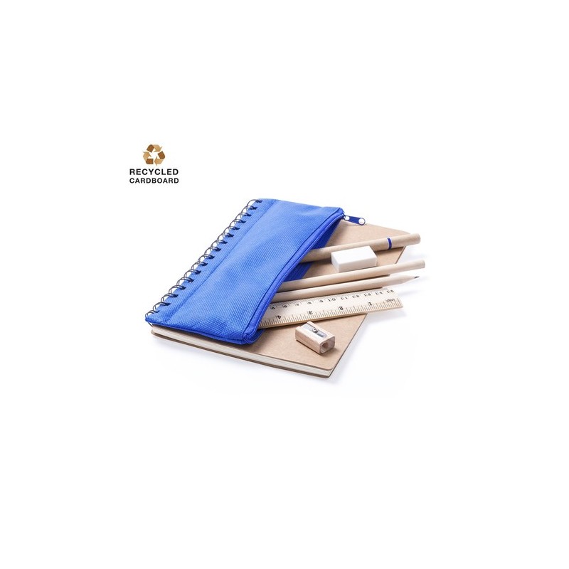 Cahier Éco-responsable et Pratique Personnalisé Mosku Matières : carton recyclé Couleurs : bleu impression haute définition