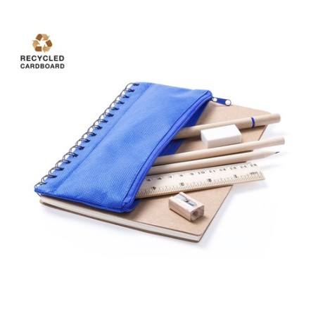 Cahier Éco-responsable et Pratique Personnalisé Mosku Matières : carton recyclé Couleurs : bleu impression haute définition