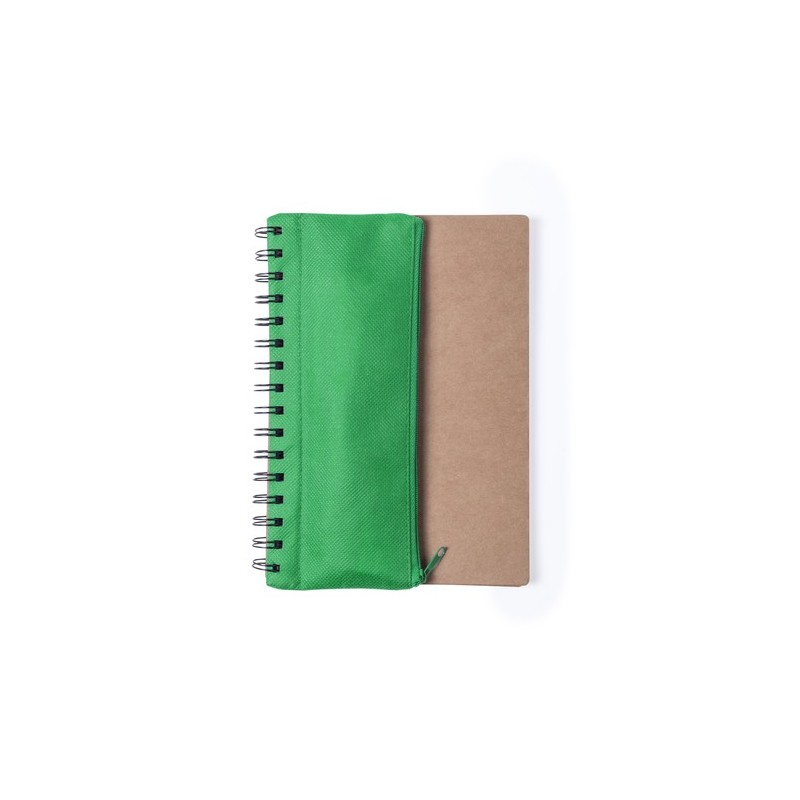 Cahier Éco-responsable et Pratique Personnalisé Mosku Matières : carton recyclé Couleurs : bleu goodies entreprise design