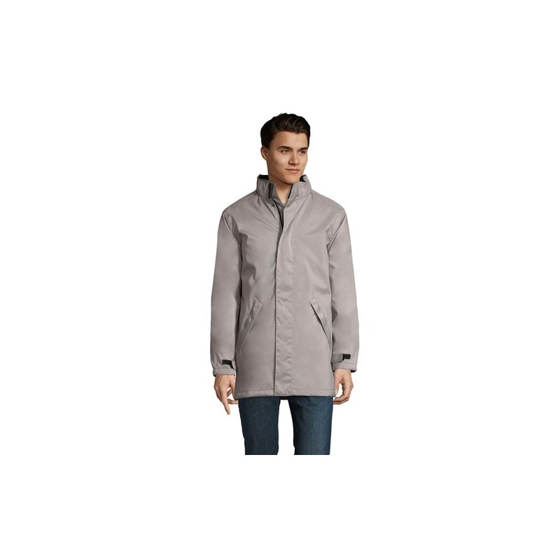 Parka unisexe personnalisée pas chère ROBYN Taille textile : S Couleurs : gris métallisé personnalisation sur mesure