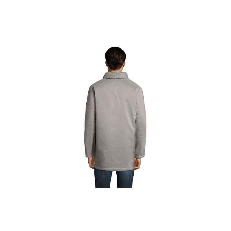 Parka unisexe personnalisée pas chère ROBYN Taille textile : S Couleurs : gris métallisé accessoire événementiel unique