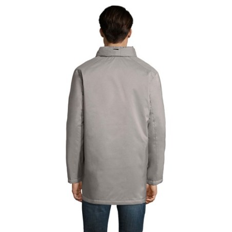 Parka unisexe personnalisée pas chère ROBYN Taille textile : S Couleurs : gris métallisé accessoire événementiel unique