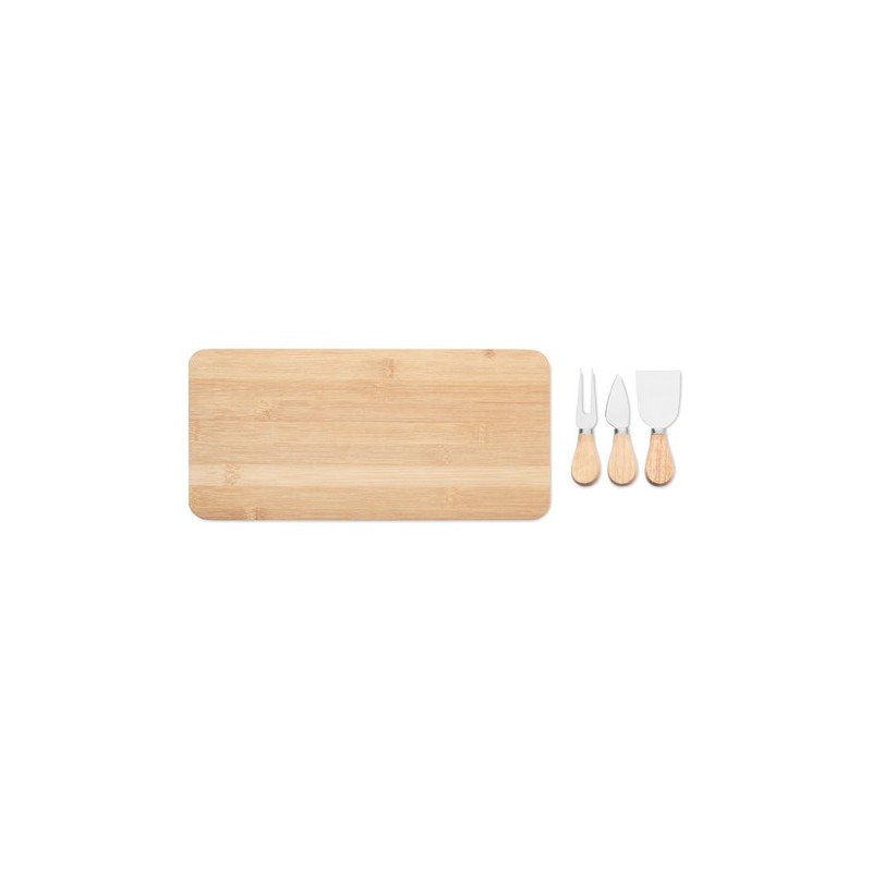 Plateau à fromage personnalisé en bambou pas cher GLENAVY Matières : bambou Couleurs : bois goodies publicitaire événementiel