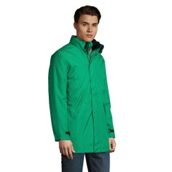 Parka unisexe personnalisée pas chère ROBYN Taille textile : 4XL Couleurs : vert prairie impression logo haute qualité