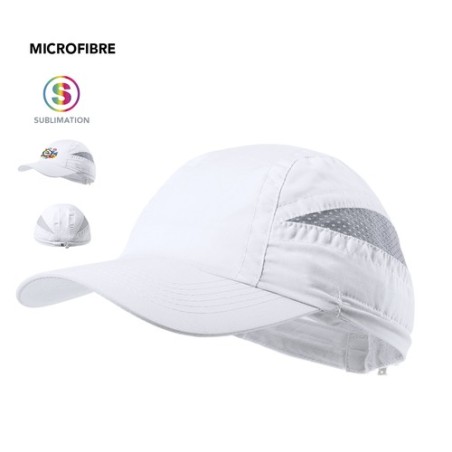 Casquette Personnalisée Publicitaire Laimbur Matières : microfibre Couleurs : rouge marquage couleur éclatante