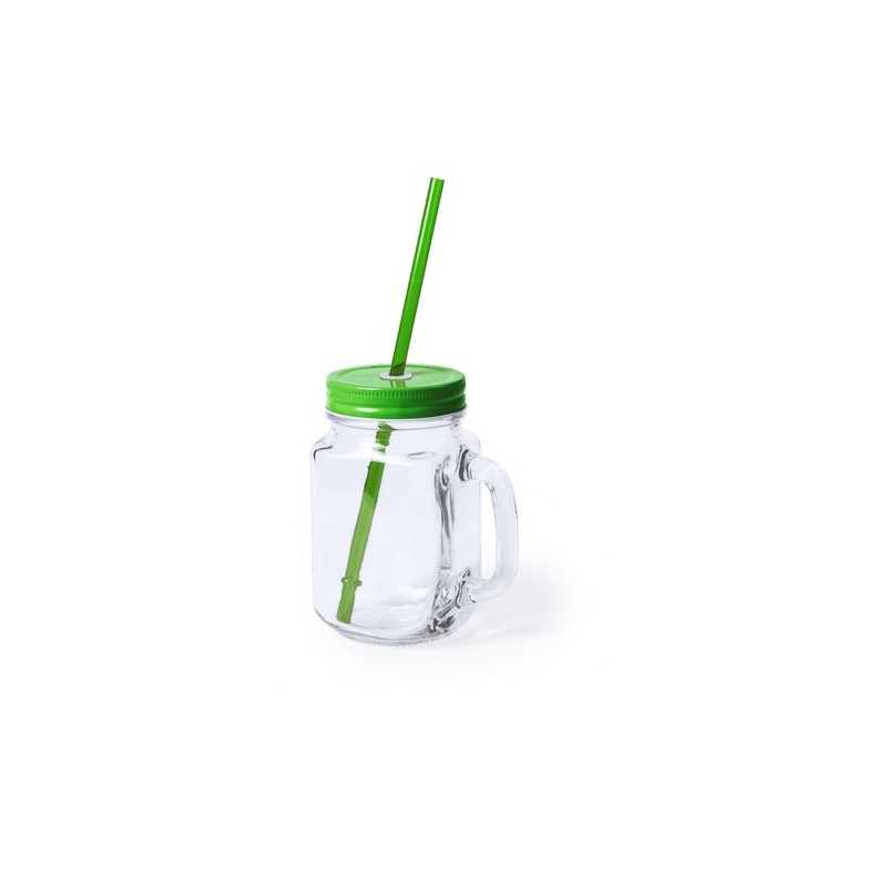 Pot Publicitaire Éco-responsable Personnalisé - Heisond Matières : verre Couleurs : vert objet promo petit budget