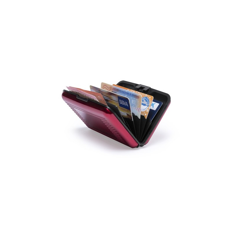 Porte-Cartes Élégant Personnalisé avec Sécurité RFID Rainol Matières : aluminium Couleurs : argenté marquage couleur éclatante