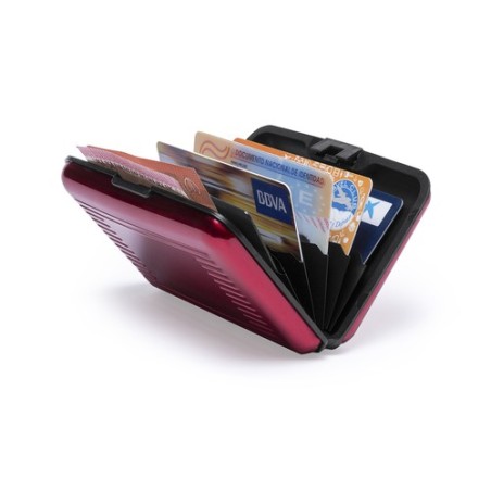 Porte-Cartes Élégant Personnalisé avec Sécurité RFID Rainol Matières : aluminium Couleurs : argenté marquage couleur éclatante