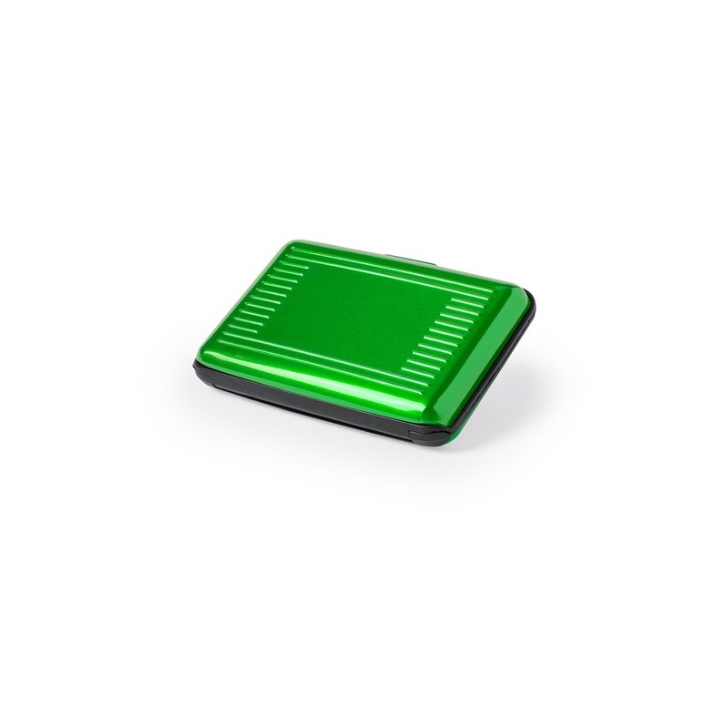 Porte-Cartes Élégant Personnalisé avec Sécurité RFID Rainol Matières : aluminium Couleurs : argenté objet promotionnel éco-respo
