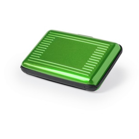 Porte-Cartes Élégant Personnalisé avec Sécurité RFID Rainol Matières : aluminium Couleurs : vert cadeau entreprise pas cher