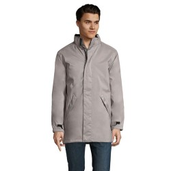 Parka unisexe personnalisée pas chère ROBYN Taille textile : M Couleurs : gris métallisé impression haute définition