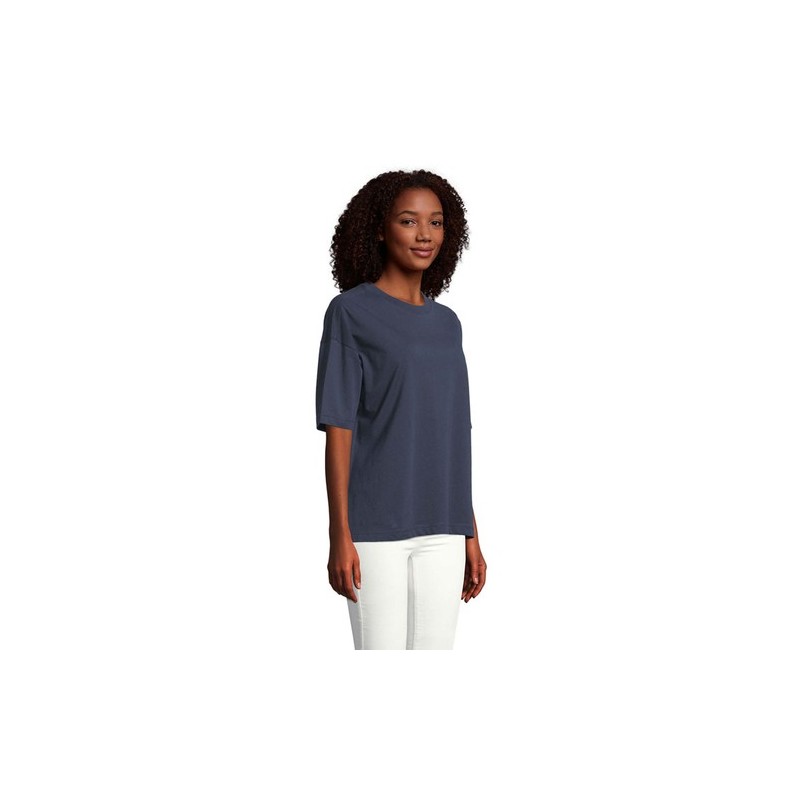T-Shirt Oversize Personnalisé Femme BOXY WOMEN Taille textile : L Couleurs : french navy personnalisation rapide en France
