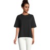 T-Shirt Oversize Personnalisé Femme BOXY WOMEN Taille textile : S Couleurs : noir profond marquage laser ultra précis