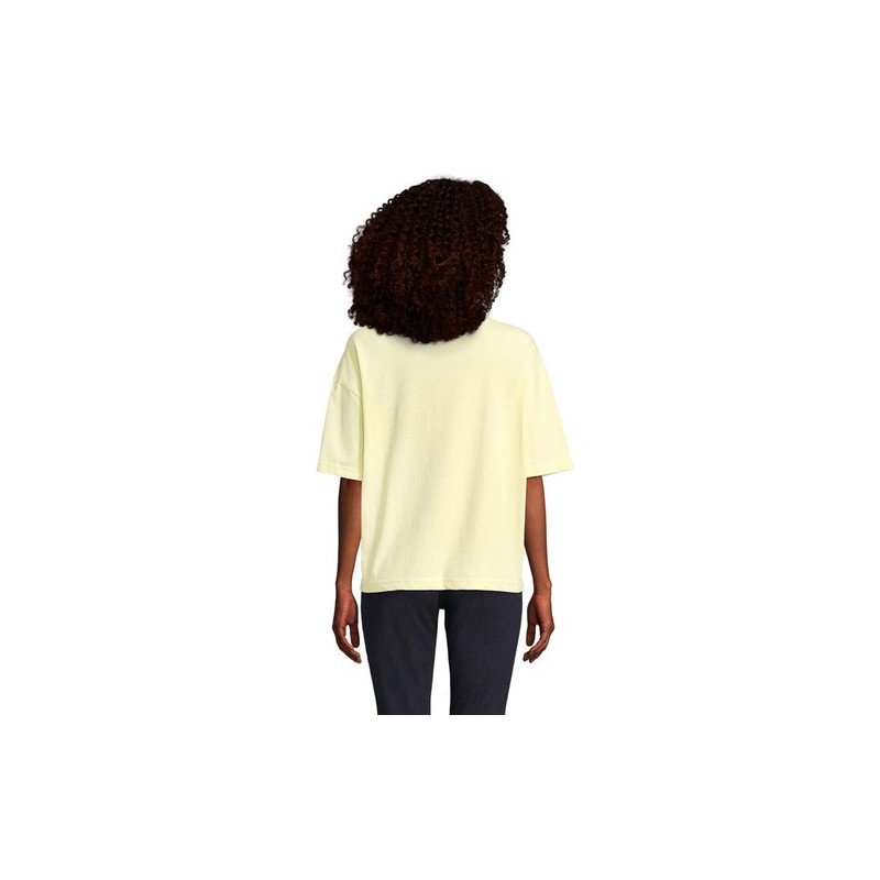T-Shirt Oversize Personnalisé Femme BOXY WOMEN Taille textile : XS Couleurs : jaune clair personnalisation rapide en France