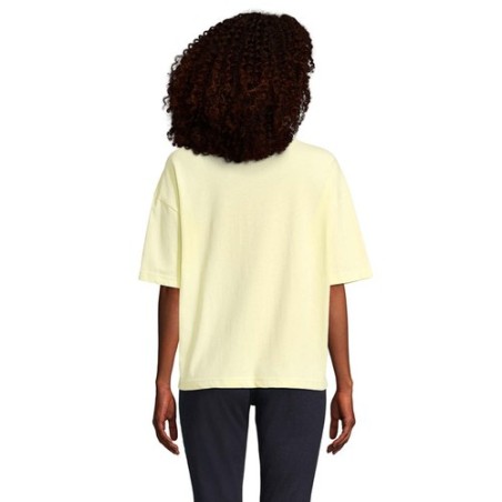 T-Shirt Oversize Personnalisé Femme BOXY WOMEN Taille textile : XS Couleurs : jaune clair personnalisation rapide en France