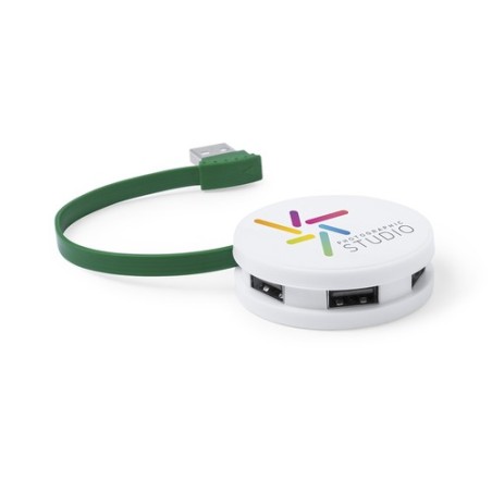Hub USB Personnalisé High-Tech - Niyel pas cher Couleurs : rouge objet promotionnel éco-responsable