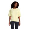 T-Shirt Oversize Personnalisé Femme BOXY WOMEN Taille textile : L Couleurs : jaune clair personnalisable avec votre logo