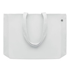 Sac de Plage Éco-responsable en Toile Recyclée 280 gr/m² - RESPECT COLOURED Matières : coton recyclé Couleurs : blanc 2