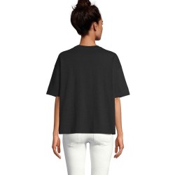 T-Shirt Oversize Personnalisé Femme BOXY WOMEN Taille textile : L Couleurs : noir profond livraison express 24h 48h