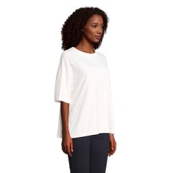 T-Shirt Oversize Personnalisé Femme BOXY WOMEN Taille textile : XS Couleurs : écru marquage couleur éclatante
