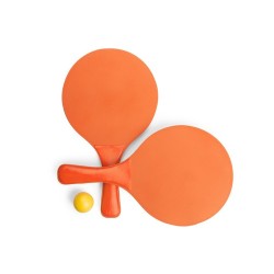 Raquette de Plage Publicitaire Unique Faluk Matières : bois Couleurs : rouge objet promo petit budget