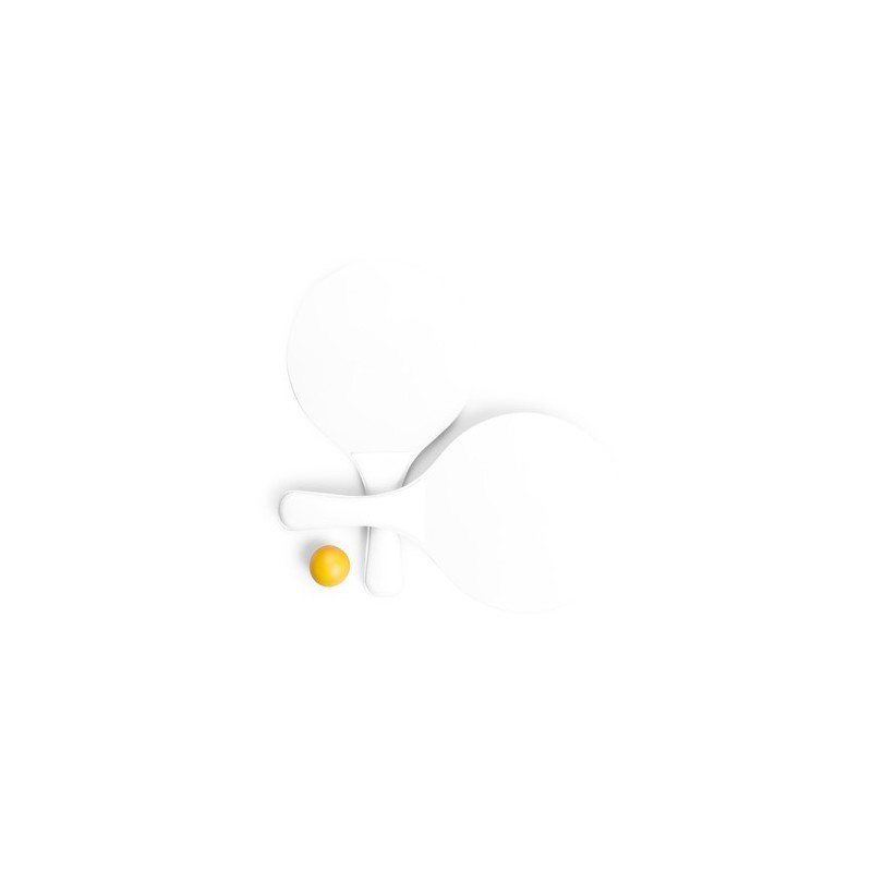 Raquette de Plage Publicitaire Unique Faluk Matières : bois Couleurs : noir personnalisable avec votre logo