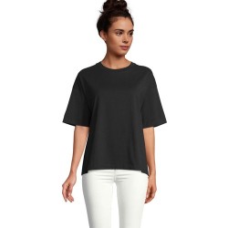 T-Shirt Oversize Personnalisé Femme BOXY WOMEN Taille textile : XL Couleurs : noir profond livraison express 24h 48h