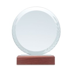 Plaque Trophée Ronde KEEN en Cristal Personnalisé 2