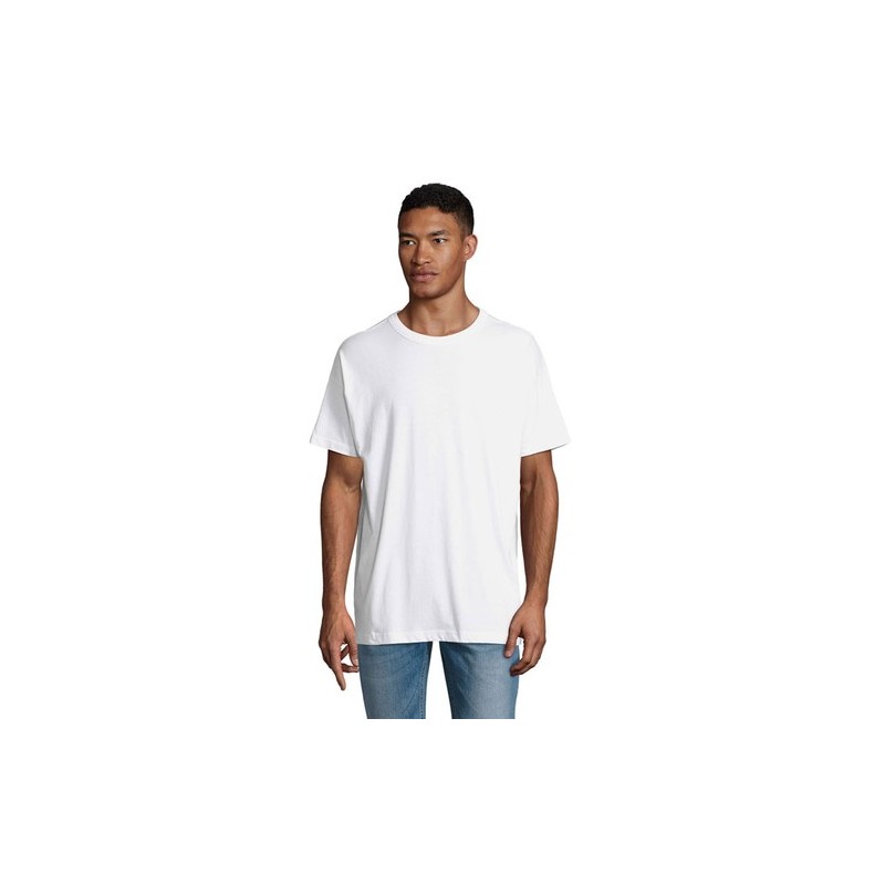 T-Shirt Oversize Personnalisé pas cher BOXY MEN Taille textile : S Couleurs : blanc objet promotionnel éco-responsable