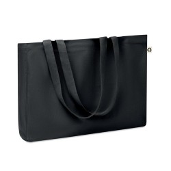 Sac de Plage Éco-responsable en Toile Recyclée 280 gr/m² - RESPECT COLOURED Matières : coton recyclé Couleurs : noir cadeau entr