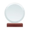Trophée Ronde Personnalisé Élégant KEEN Matières : verre Couleurs : marron cadeau entreprise pas cher