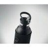Gourde à double paroi personnalisée 700ml TIKSI Matières : acier inoxydable Couleurs : noir marquage laser ultra précis
