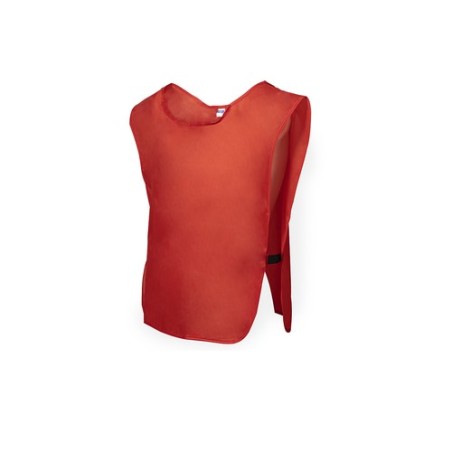 Chasuble Colorée Personnalisée Unique pour Enfants - Wiki Matières : polyester Couleurs : rouge goodies personnalisé en stock