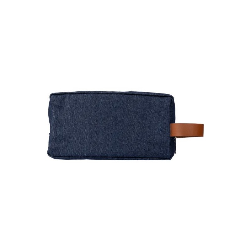 Trousse de toilette en denim personnalisée pas cher - Marianne Matières : polyester Couleurs : bleu