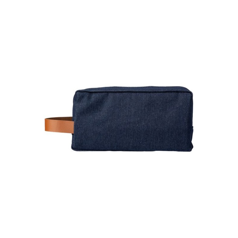 Trousse de toilette en denim personnalisée pas cher - Marianne Matières : polyester Couleurs : bleu goodies publicitaire événeme
