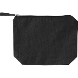 Trousse de maquillage  en coton recyclé Cressida Matières : coton Couleurs : noir