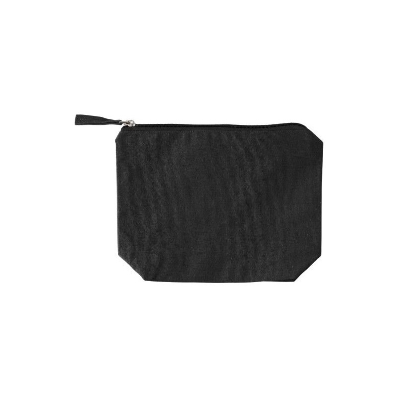 Trousse de maquillage  en coton recyclé Cressida Matières : coton Couleurs : noir