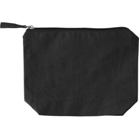 Trousse de maquillage  en coton recyclé Cressida Matières : coton Couleurs : noir